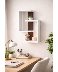 Composition murale 2U inversés Blanc-boisé