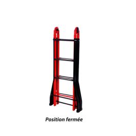 Echelle télescopique acier 4 Marches 4M