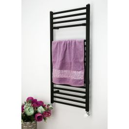 SÈCHE SERVIETTE 120/50 ALUMINIUM NOIR DEFI-12050NRDE