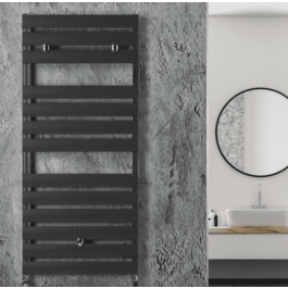 SÈCHE SERVIETTE 120/50 ALUMINIUM NOIR RETTANGLO-12050NRRTT