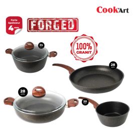 Batterie de cuisine 6 pièces serie Boisé V2 Cook'art