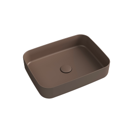 vasque a poser 50*36 cm infinity taupe + bonde lav clic clac S/T TAUPE 38TP0164I