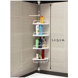 Étagère d'angle coulissante pour salle de bain - 300cm