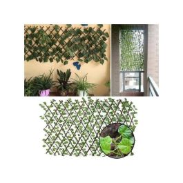 Paravent - Clôture de Jardin rétractable - Treillis extensible - Feuille de Lierre - 2.4m2