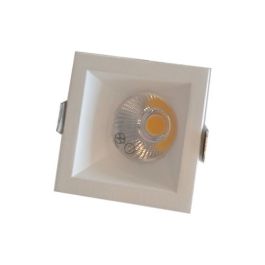 Spot zamac carre blanc led 5w 3000k lum/ind ekoled
