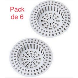 Lot de 6 filtres d’évier de cuisine et lavabo - Passoire en PVC