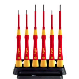 Jeu de tournevis de précision PicoFinish® electric Fente, Phillips 7 pcs y compris étui WIHA