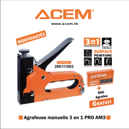 ACEM - AGRAFEUSE MANUELLE 3 EN 1 PRO
