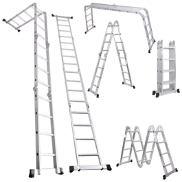 Échelle télescopique en aluminium 6.70m 4x6 Marches