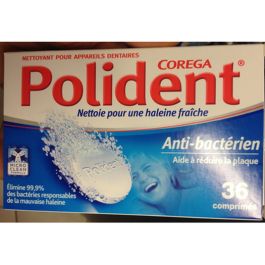 Polident Anti-Bactérien - Comprimés Nettoyants