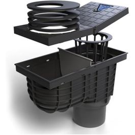 Descente CHUDEJ EP S/VERT D110 avec CLAPET 305X155 MM