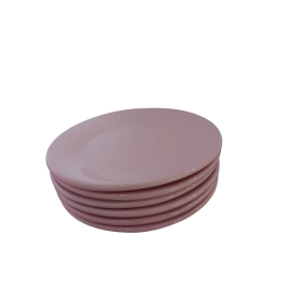 Lot de 6 assiettes plates-24cm-rose