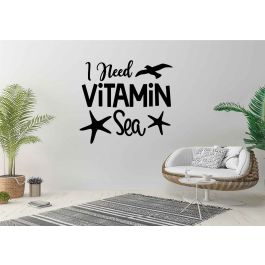 Sticker mural Artzy Vacances Soleil Mer D: 63x57 cm