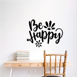 Sticker mural Artzy Be Happy D: 57x44 cm