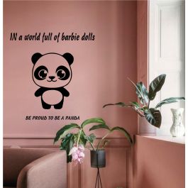 Sticker mural Artzy Panda Citation Fier D: 57x50 cm