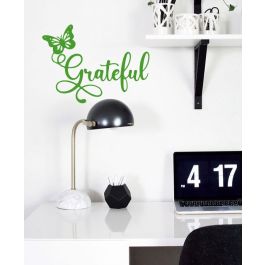 Sticker mural Artzy Grateful Chambre Décoration - 57x33 cm