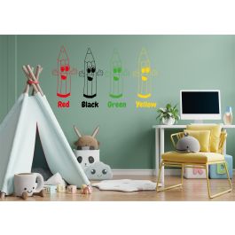 Sticker mural Enfant Crayon Couleur Artzy - 57x97 cm