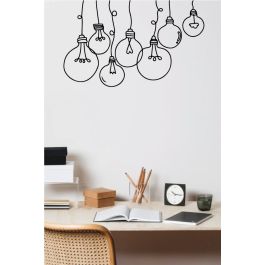 Sticker mural Lampe Bureau Artzy - 57x35 cm - Noir