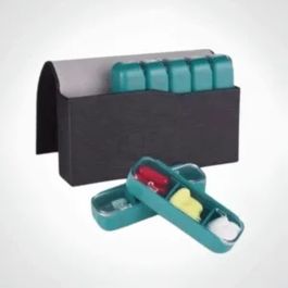 Pillulier Premium Marron Anycare - Organisation Médicaments