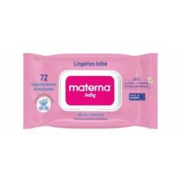 Materna Lingettes Bébé - Boîte de 72 - Nettoyage Doux