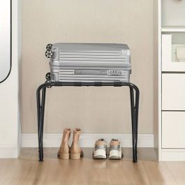 Support de valise Pliant -acier- Noir- H x L x l(50 x 68 x 40)cm