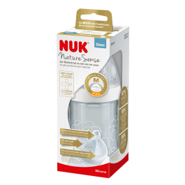 Biberon Verre Nature Sense 240 ml 0-6 Mois - Nuk - Bébé