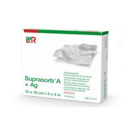 Suprasorb A+Ag Compresse 10x10 cm - Boîte de 10