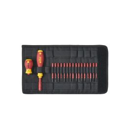 Jeu de tournevis et embouts slimVario® Jeu mixte de 19 pcs y compris tr ousse repliable WIHA