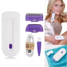 Épilateur Électrique Sans Douleur Rechargeable – Rasoir Portable pour Visage, Bras, Jambes et Corps