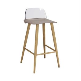 ESPACE HOME - tabouret trix - dim 40 x 79 x 40 cm-grège