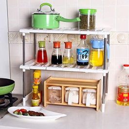 Étagères de Rangement de Cuisine - Organisateur pour Cuisine Salle de Bain Chambre Salon - Reglable 50-70cm