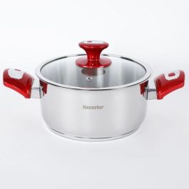 Marmite - Inox 18/10 - Rouge- 24cm - Turquie