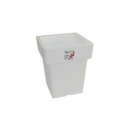 Pot Linéa carré blanc 27x27x34 cm VIOMES