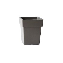 Pot Linéa carré taupe 27x27x34 cm VIOMES