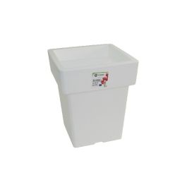 Pot Linéa carré blanc 33x33x42cm VIOMES