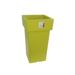 Pot Linéa carré haut Chartreuse 27x27x50 cm VIOMES