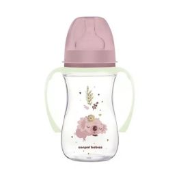 Biberon Plastique Rose Silicone 320ml 6M+ - Canpol - Bébé