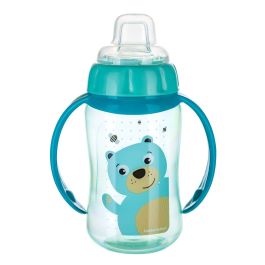 Biberon Plastique Silicone 6M+ 320ml - Canpol - Turquoise