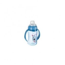 Biberon Plastique Silicone Bleu 320ml 6M+ - Canpol