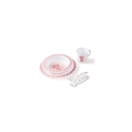 Canpol Set Repas 5 Pièces Rose Happy Animals Chat - Boticinal