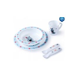 Canpol Set Repas 5 Pièces Happy Animals Chiens Bleu - Boticinal