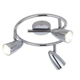 Plafonnier chromé 3 spots Nano LED 3x4W - BRHK14982S15 - Brillant