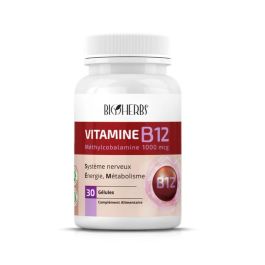 Bioherbs Vitamine B12 30 Comprimés - Énergie & Vitalité