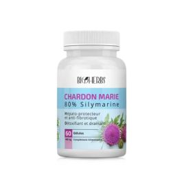 Bioherbs Chardon Marie 60 gélules - Détox & Bien-être Hépatique