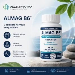 ALEONAT ALMAG-B6 - Magnésium & Vitamine B6 - 60 Comprimés