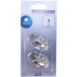 2 crochets universels chromés 5 cm - 686002 - FACKELMANN