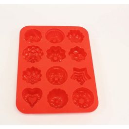 Moule 12 fleurs en silicone 21.3x16cm - 687612 - FACKELMANN