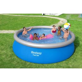 Piscine Autoportante Bestway Fast Set D 457 x 122 cm + Filtre à Cartouche + Échelle