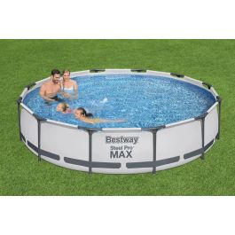 Piscine Hors Sol Bestway Steel Pro Max Ronde D 366 x 76 cm + Filtre à Cartouche