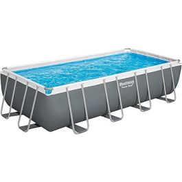 Piscine Hors Sol Bestway Power Steel Rectangulaire 549 x 274 x 122 cm + Filtration à Cartouche + Échelle + Bâche